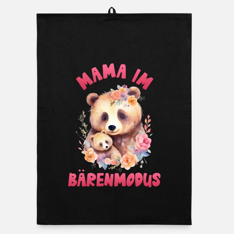 Expectant mother MOM IN BEAR MODE Funny Organic dish towel