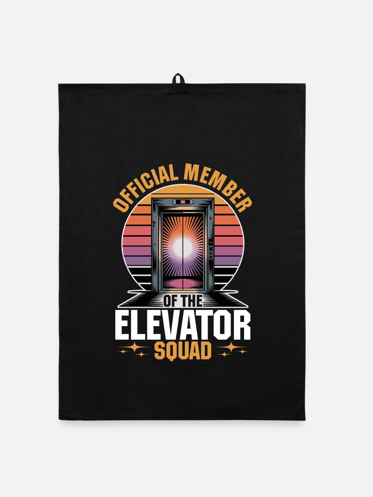 Elevator toddler & kids - Organic Geschirrtuch - Schwarz - Vorne