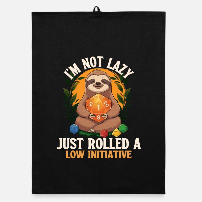 Pas paresseux juste roulé Low Initiative RPG sur table Torchon bio