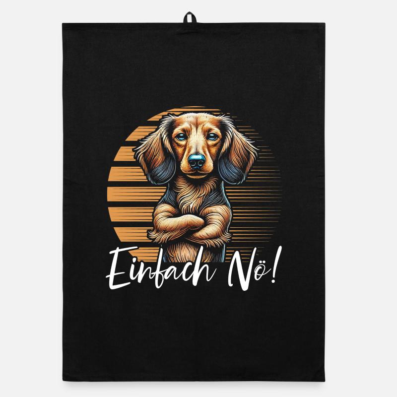 Just Nope Teckel Teckel à poil dur Teckel à poil dur Torchon bio