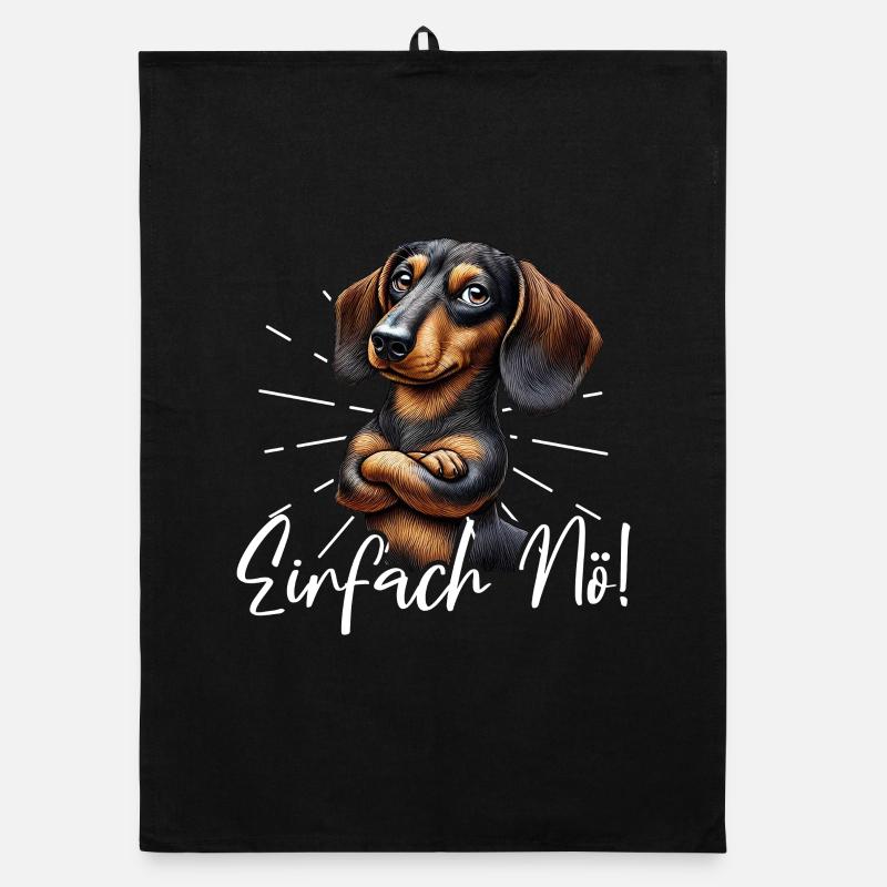 Just Nope Teckel Teckel à poil dur Teckel à poil dur Torchon bio
