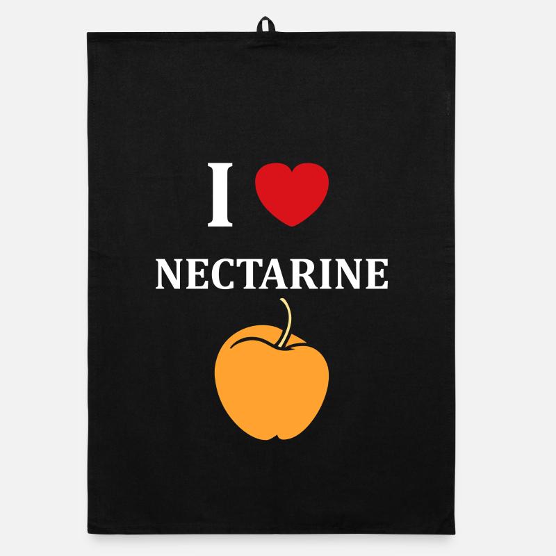 Original Cherry Design and Nectarine Text Organic dish towel