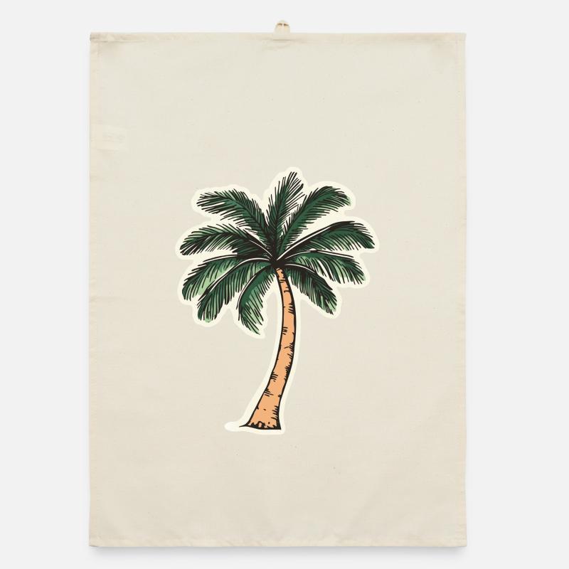Palm tree Organic dish towel