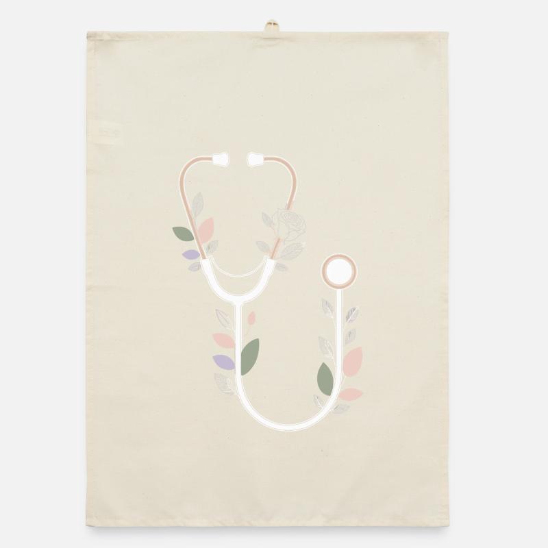 Conception de stéthoscope floral Torchon bio