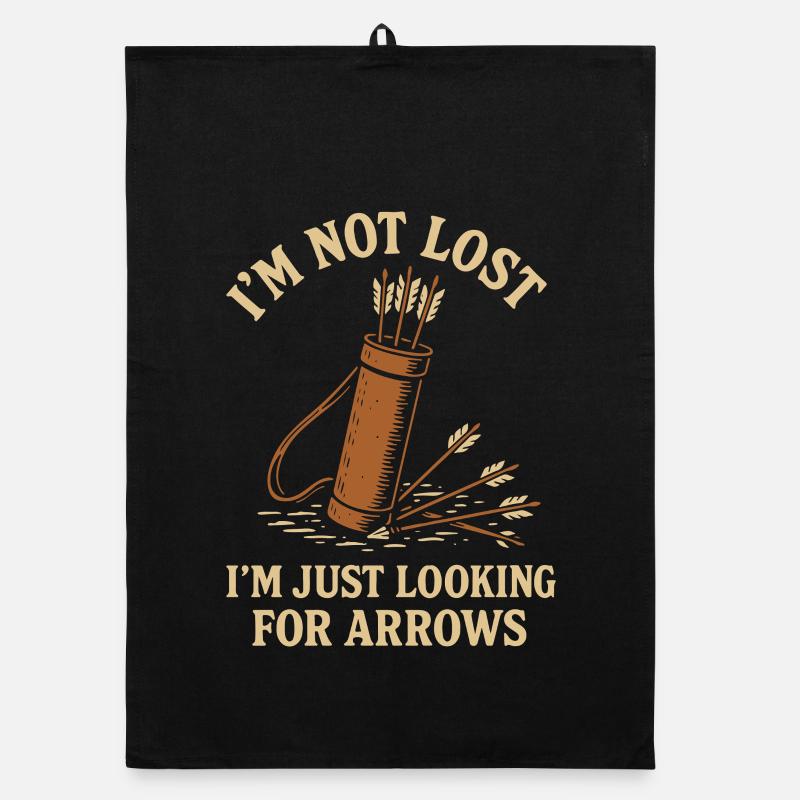 I Am Not Lost Looking for Arrows Organic dish towel