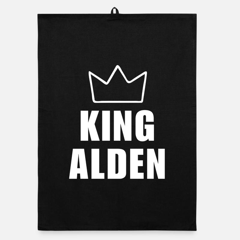 King Alden Crown Shirt – Name beginnt mit A Organic Geschirrtuch