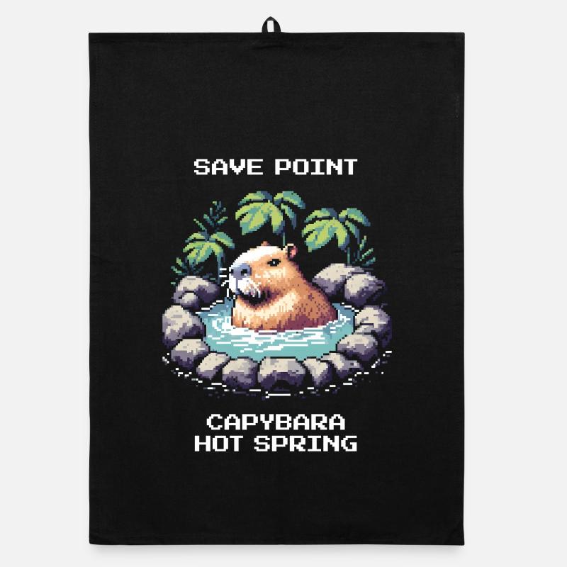 Save Point: Capybara Onsen | Relaxation Organic dish towel