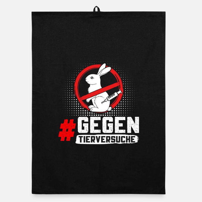 Animal protection STOP ANIMAL TESTING AGAINST TESTING Organic dish towel