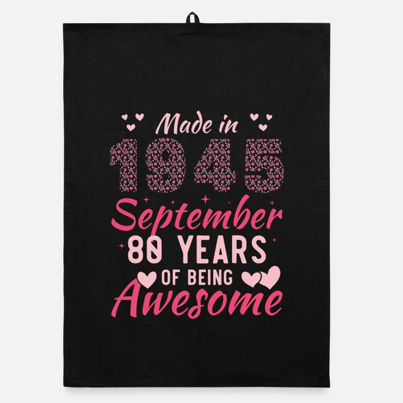 September 1945 Women's 80th Anniversary Organic dish towel