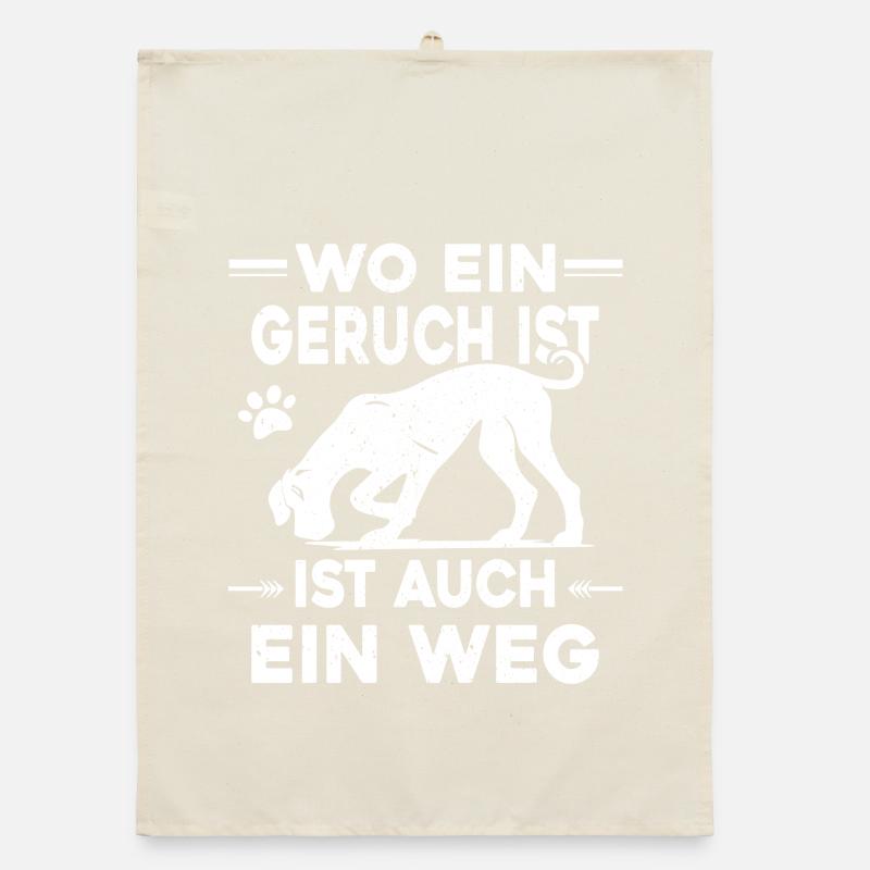 Mantrailing - Wo ein Geruch da ein Weg Organic Geschirrtuch