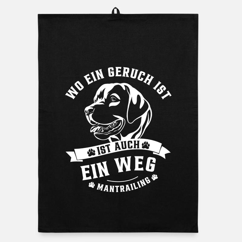 Mantrailing Labrador Wo ein Geruch da ein Weg Organic Geschirrtuch