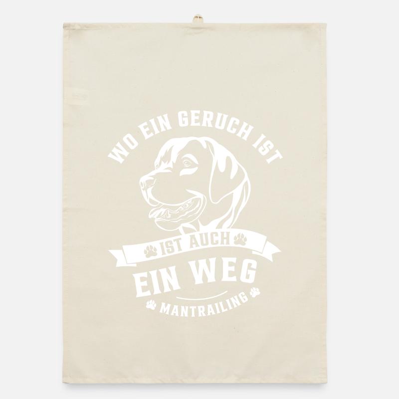 Mantrailing Labrador Wo ein Geruch da ein Weg Organic Geschirrtuch