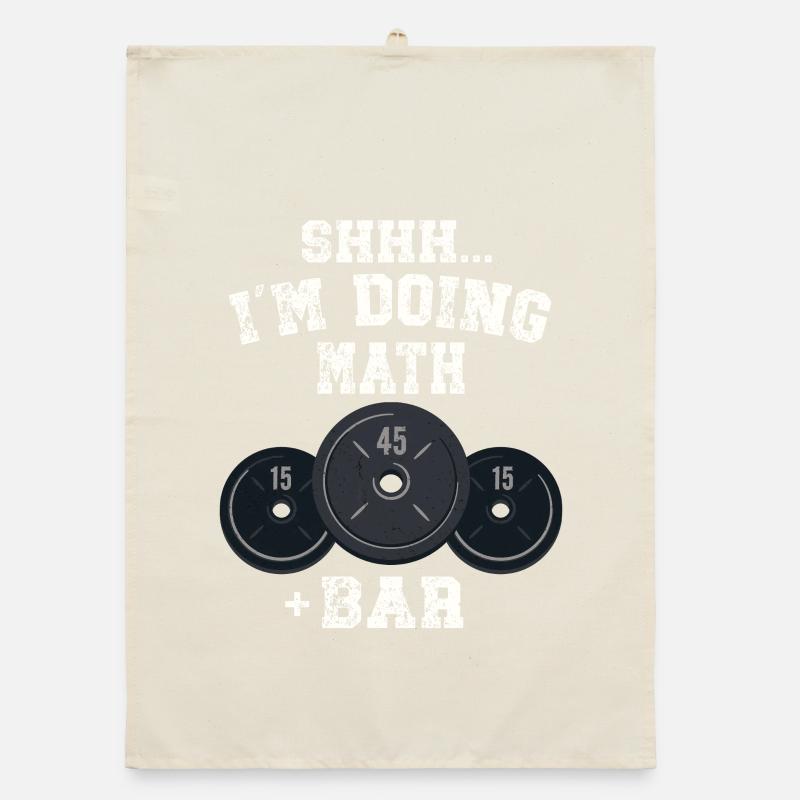 Shhh I'm Doing Math Weight Bar Lifting Workout  Organic Geschirrtuch