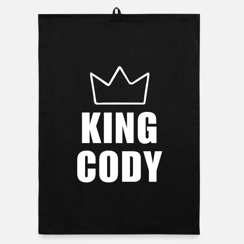Cody Name Buchstabe C König Krone Väter T Shirt Männer Organic Geschirrtuch