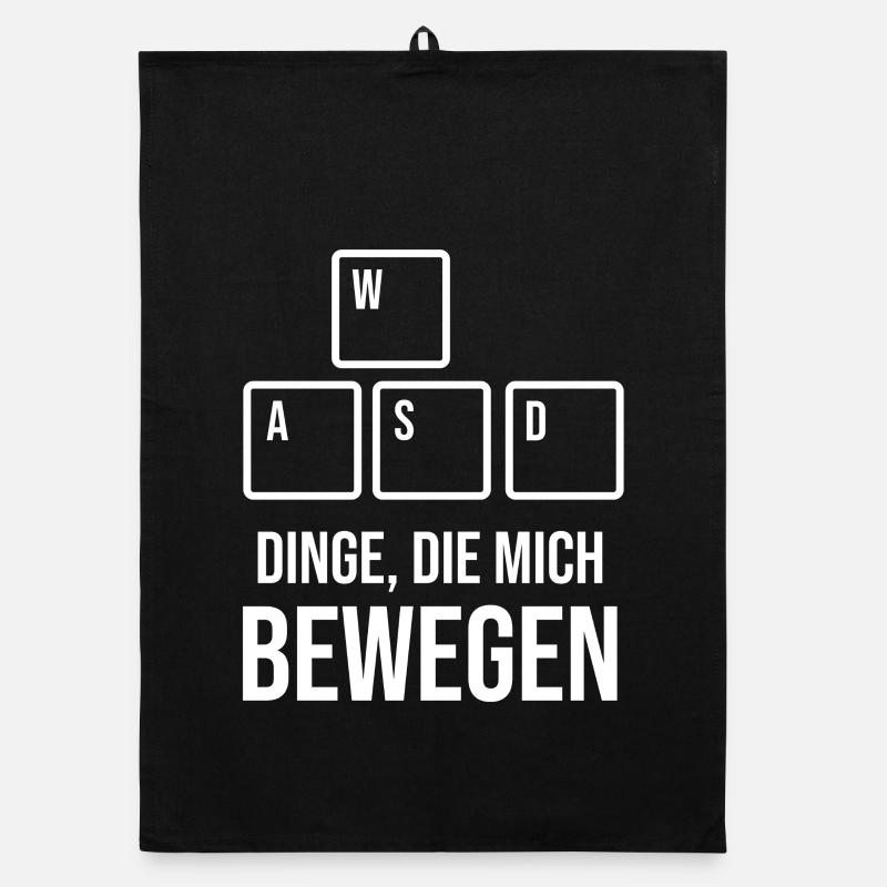 WASD - Dinge die mich bewegen - Gaming PC Keyboard Organic Geschirrtuch
