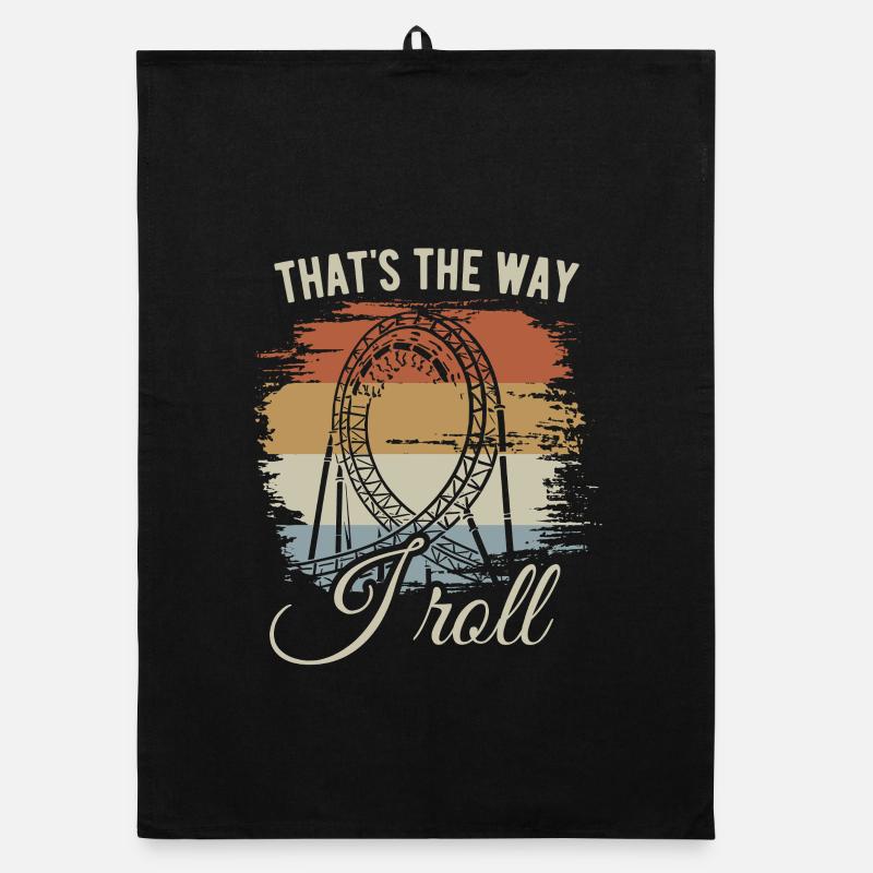 That's the way I roll - Rollercoaster - Looping Organic dish towel