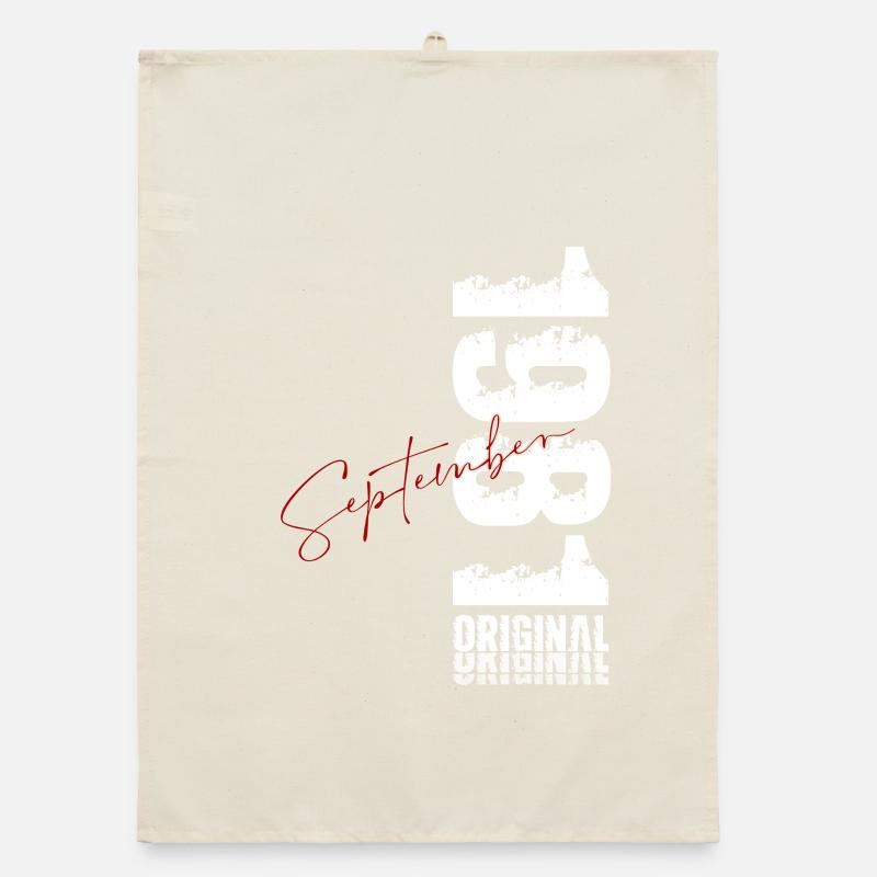 44th birthday Original September 1981 Organic dish towel