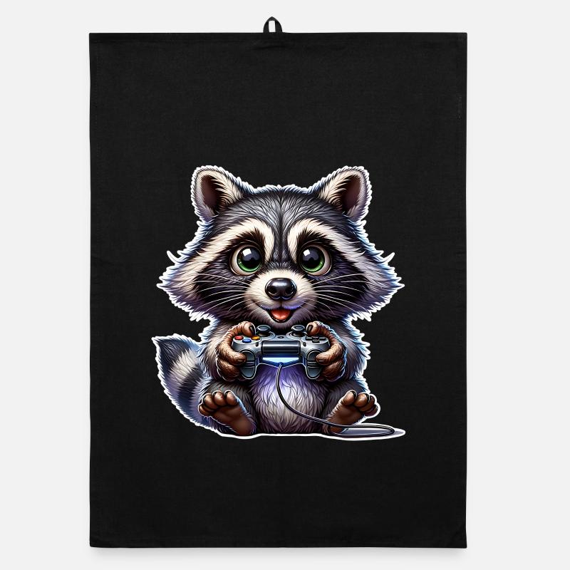 Waschbär Gaming Organic Geschirrtuch
