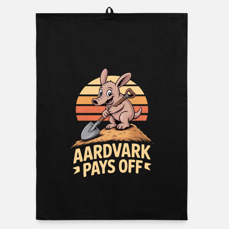 Aardvark Motivation AARDVARK PAYS OFF Organic dish towel