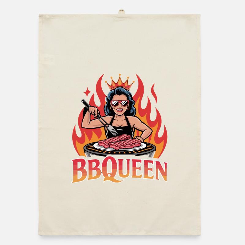 BBQUEEN Grill Queen with Crown Flames and Organic dish towel
