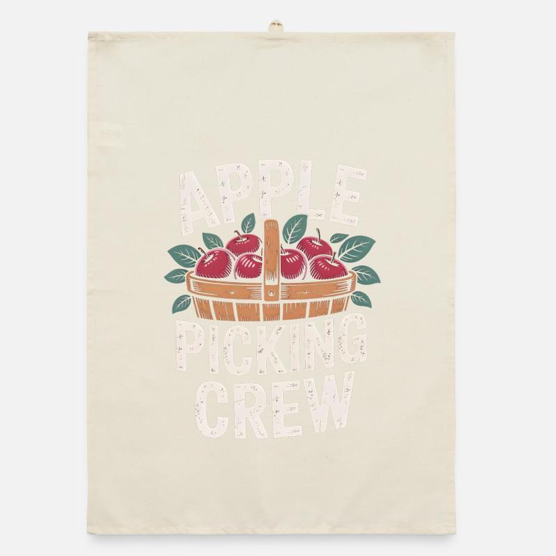 Apple Picking Crew Fall Autumn Apple Picking Organic Geschirrtuch
