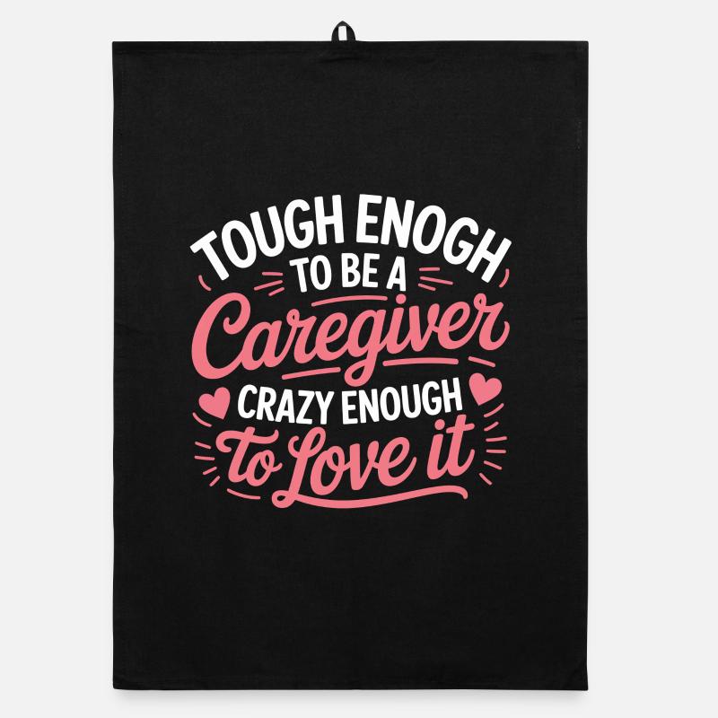Caregiver Pride Script Pink Organic dish towel