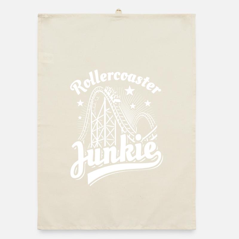 Rollercoaster Junkie - Achterbahn - Looping Organic Geschirrtuch