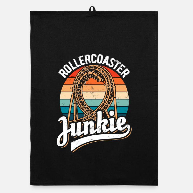 Rollercoaster Junkie - Achterbahn - Looping Organic Geschirrtuch