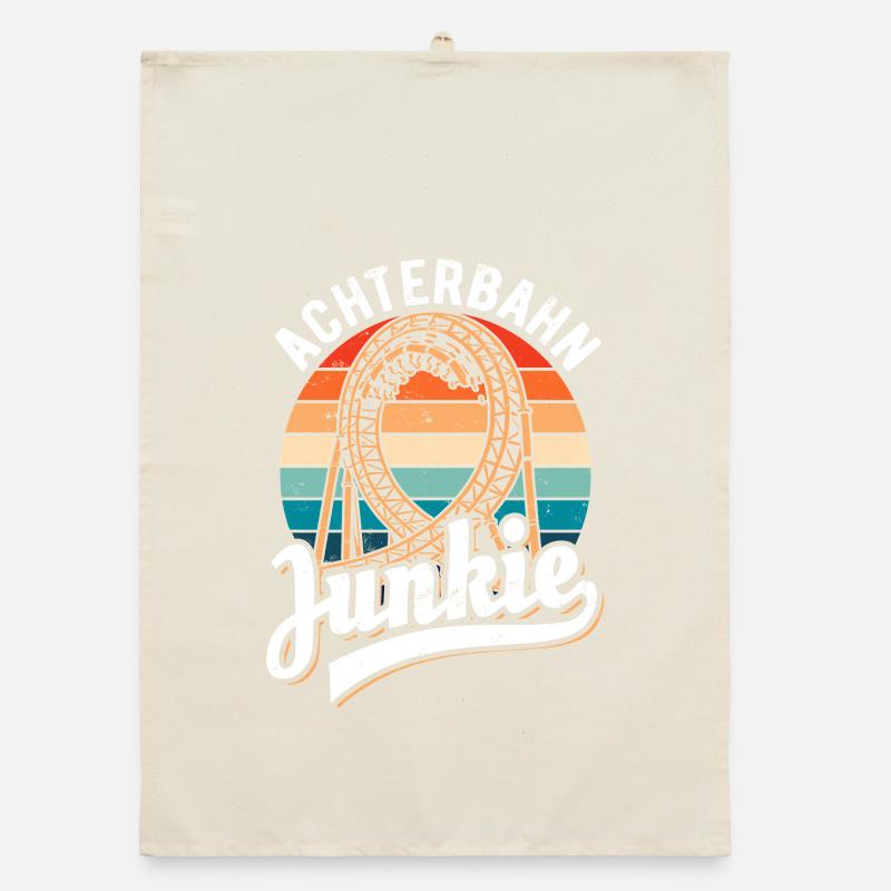 Roller Coaster Junkie - Looping Organic dish towel