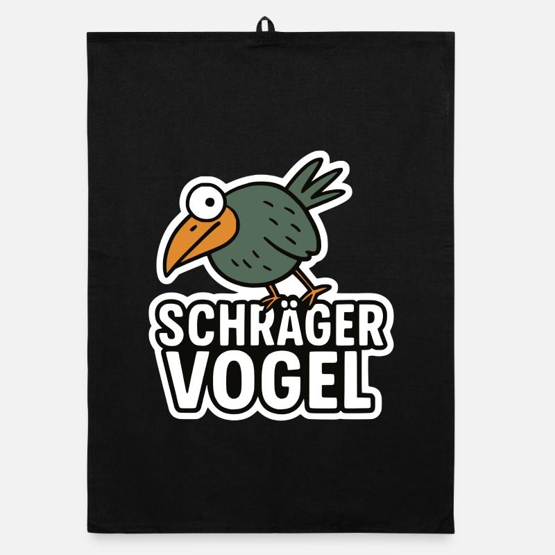 Weird bird shrill crazy Organic dish towel