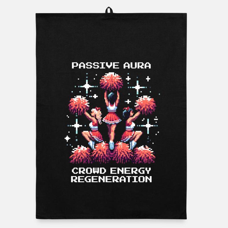 Passive Aura: Crowd-Energie-Boost | Cheerleading Organic Geschirrtuch
