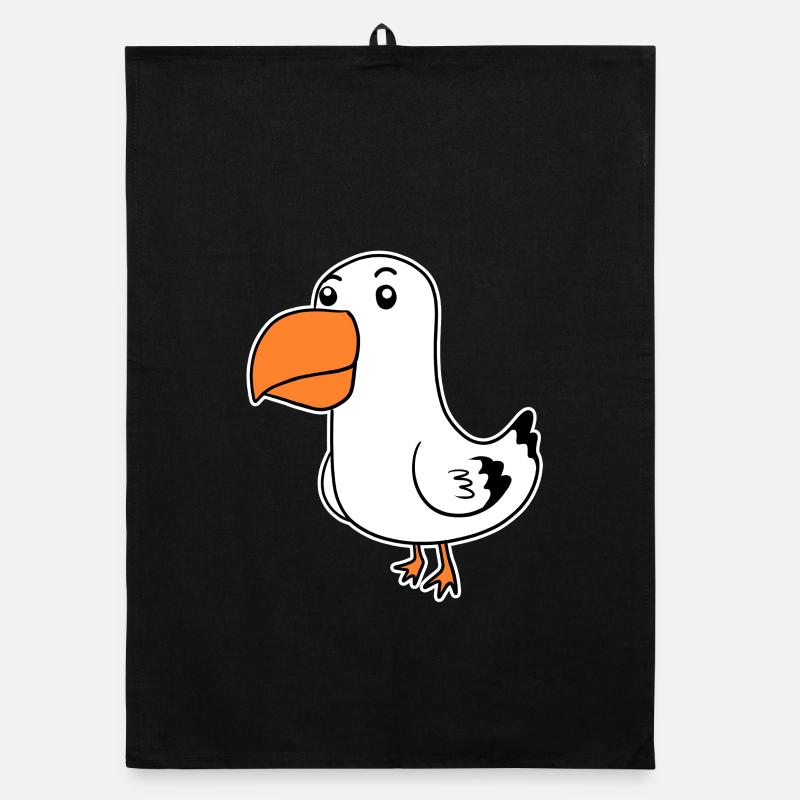 Cute Seagull Cartoon Organic dish towel