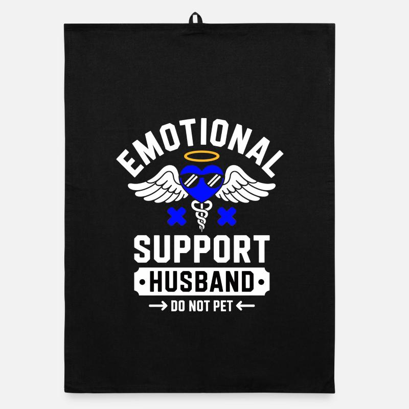 Emotional Support Husband Do Not Pet Organic Geschirrtuch