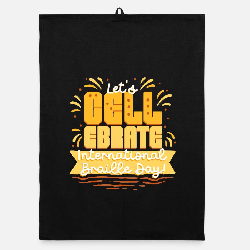Braille Teacher Braille Lets Cell-Ebrate Organic dish towel