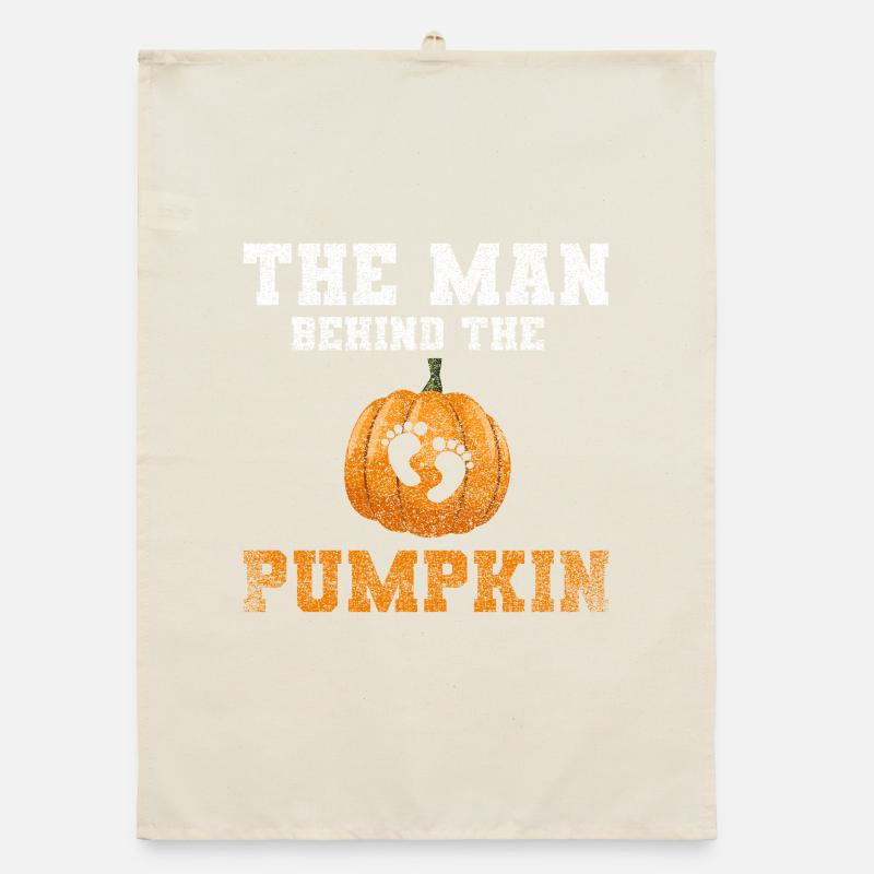 Pumpkin Man Parenthood Design Organic dish towel
