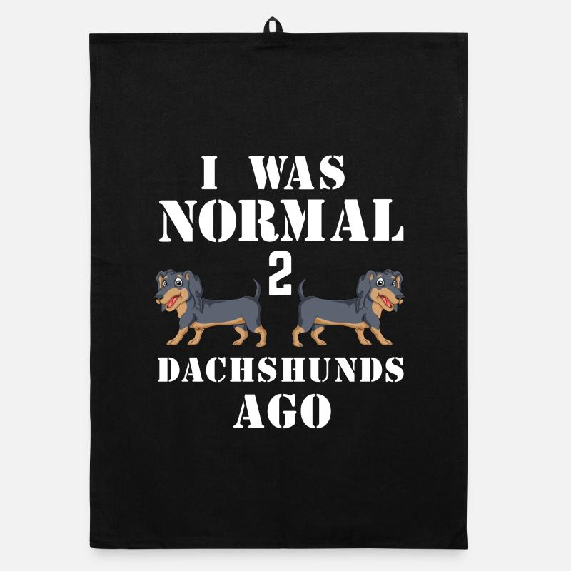 Humorvoller Dackel Recall Design Organic Geschirrtuch