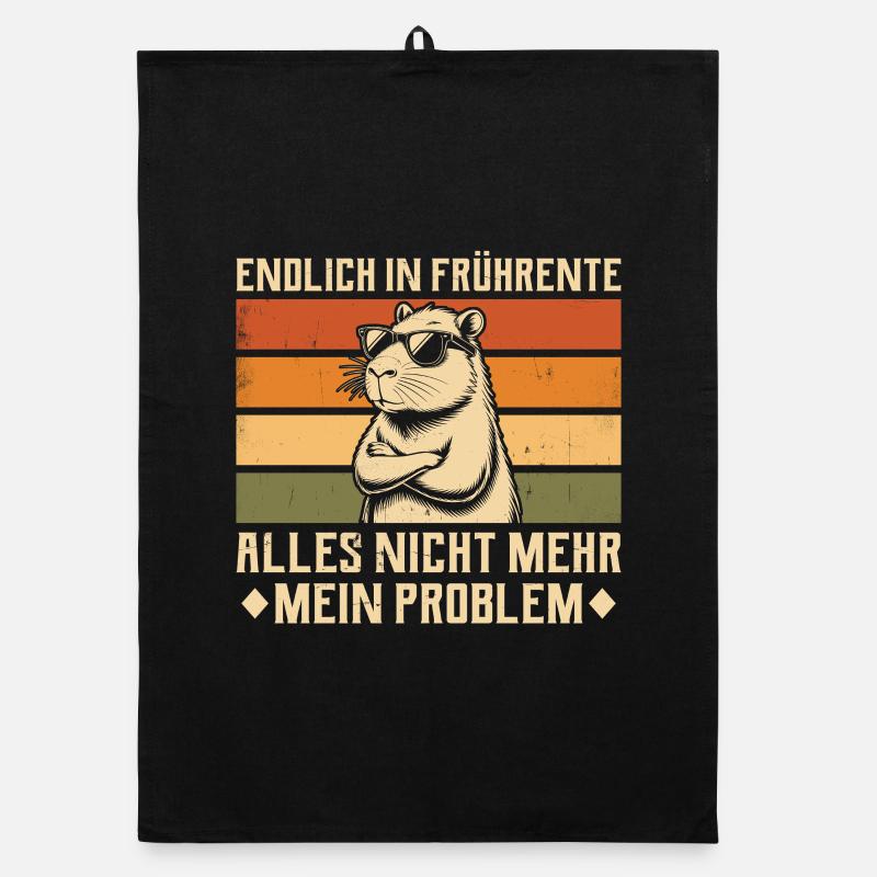 Finally in early retirement - Capybara - Partial retirement Organic dish towel