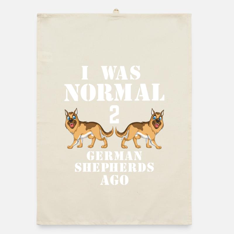 Humorous German Shepherd Meme Design Organic dish towel