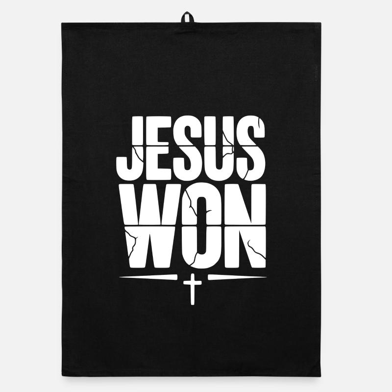 Jesus Won Organic dish towel