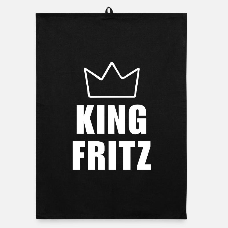 Fritz Name mit Buchstabe F - King Crown Hemd Organic Geschirrtuch