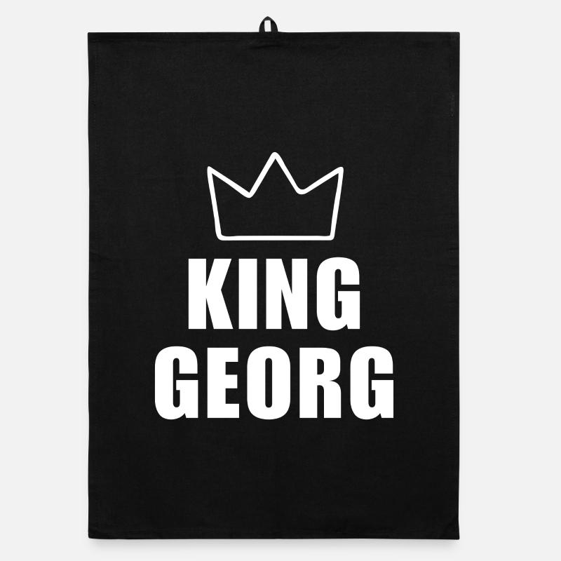 Georg Name mit Buchstabe G - King Crown Hemd Organic Geschirrtuch