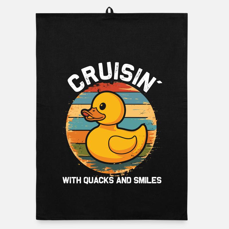 L’équipage d’un canard en caoutchouc profite d’une croisière Torchon bio