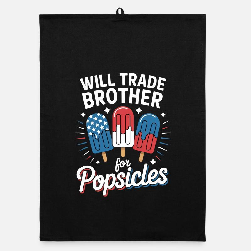  Trade Brother for Popsicles Independence Day 4th Organic Geschirrtuch