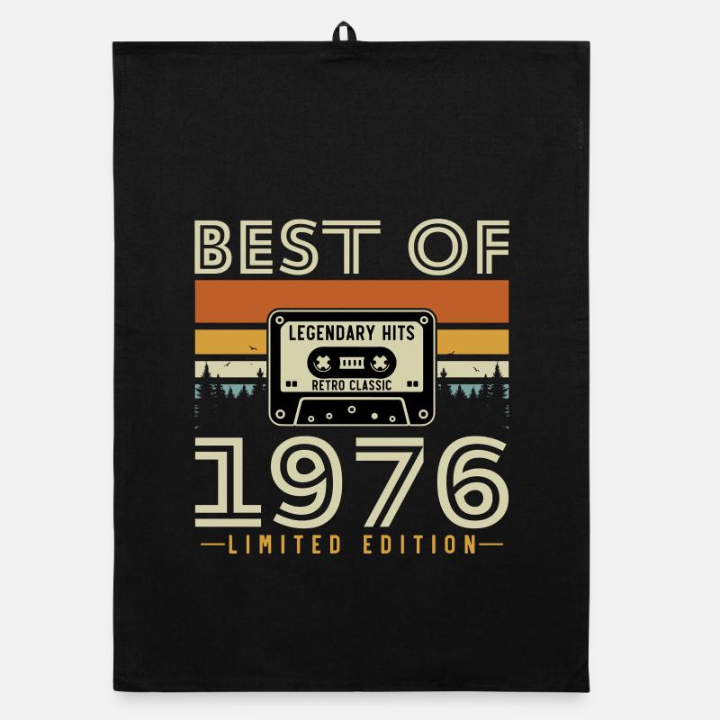 1976 Vintage Retro Geburtstagsgeschenk Organic Geschirrtuch