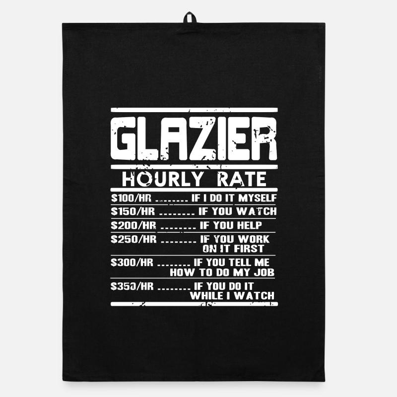 Glazier Hourly Rate Funny Glass Work Pricing Chart Organic Geschirrtuch