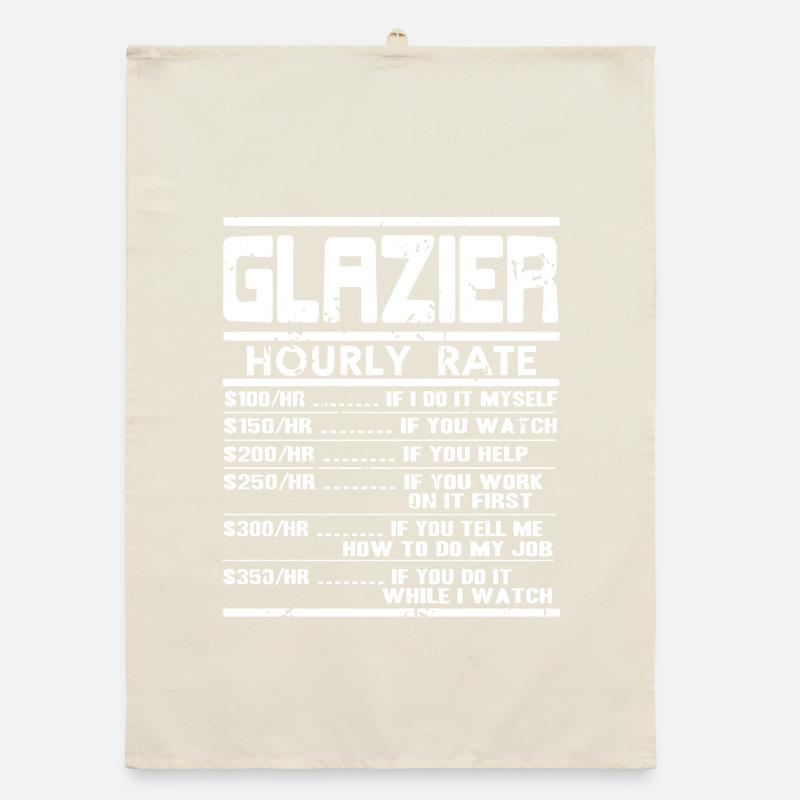 Glazier Hourly Rate Funny Glass Work Pricing Chart Organic Geschirrtuch