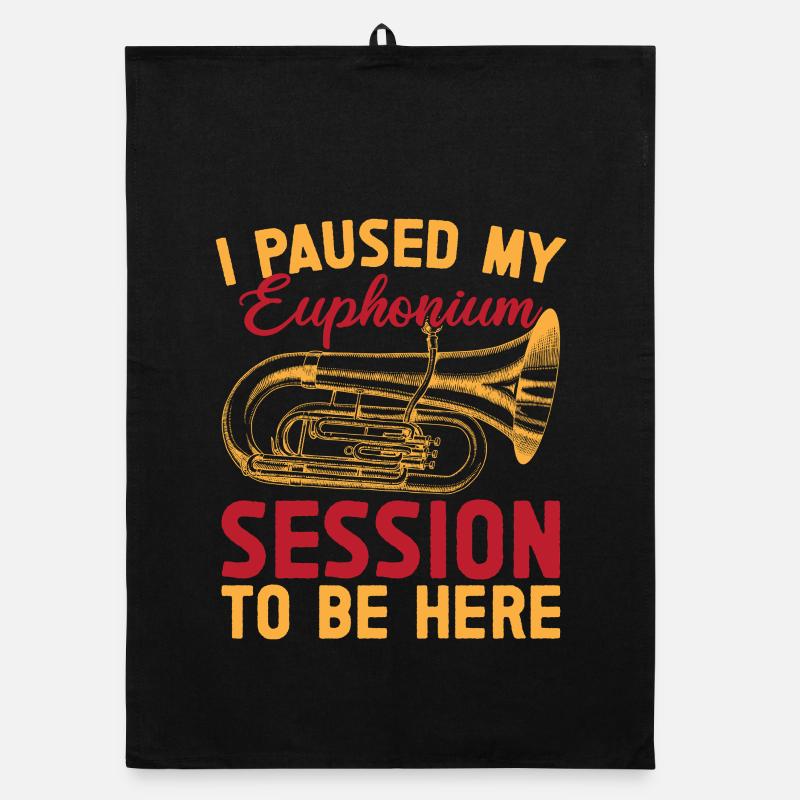 Euphonium Paused My Session Be Here Baritone Organic dish towel