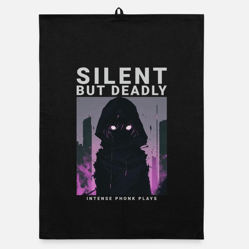 Silent But Deadly Phonk Dark Aesthetic Organic dish towel