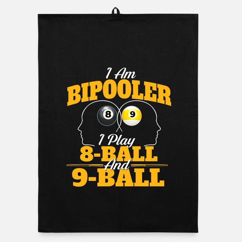 Ich bin Bipooler 8-Ball 9-Ball Billard Queue Spiel Organic Geschirrtuch