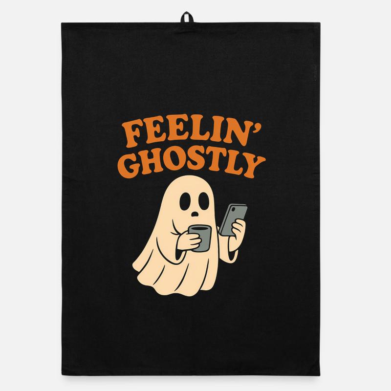 Felling Ghostly Design with Smartphone Organic dish towel
